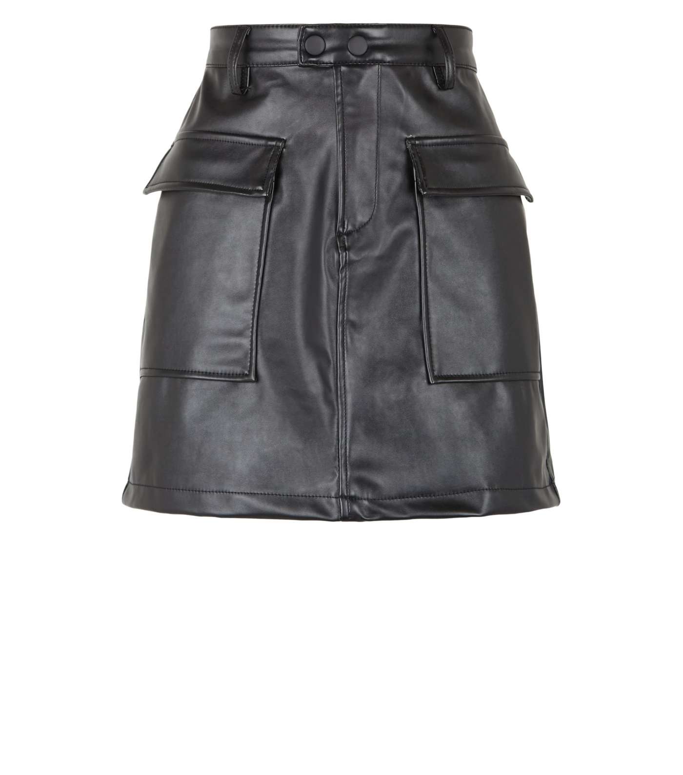 Urban Bliss Black Leather-Look Mini Skirt  Image 4