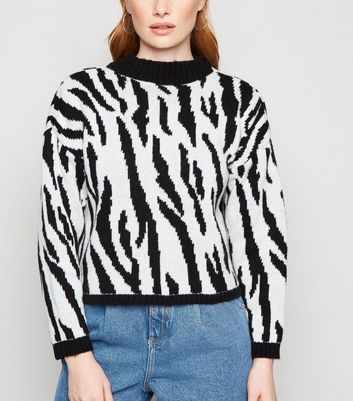 zebra print jumper