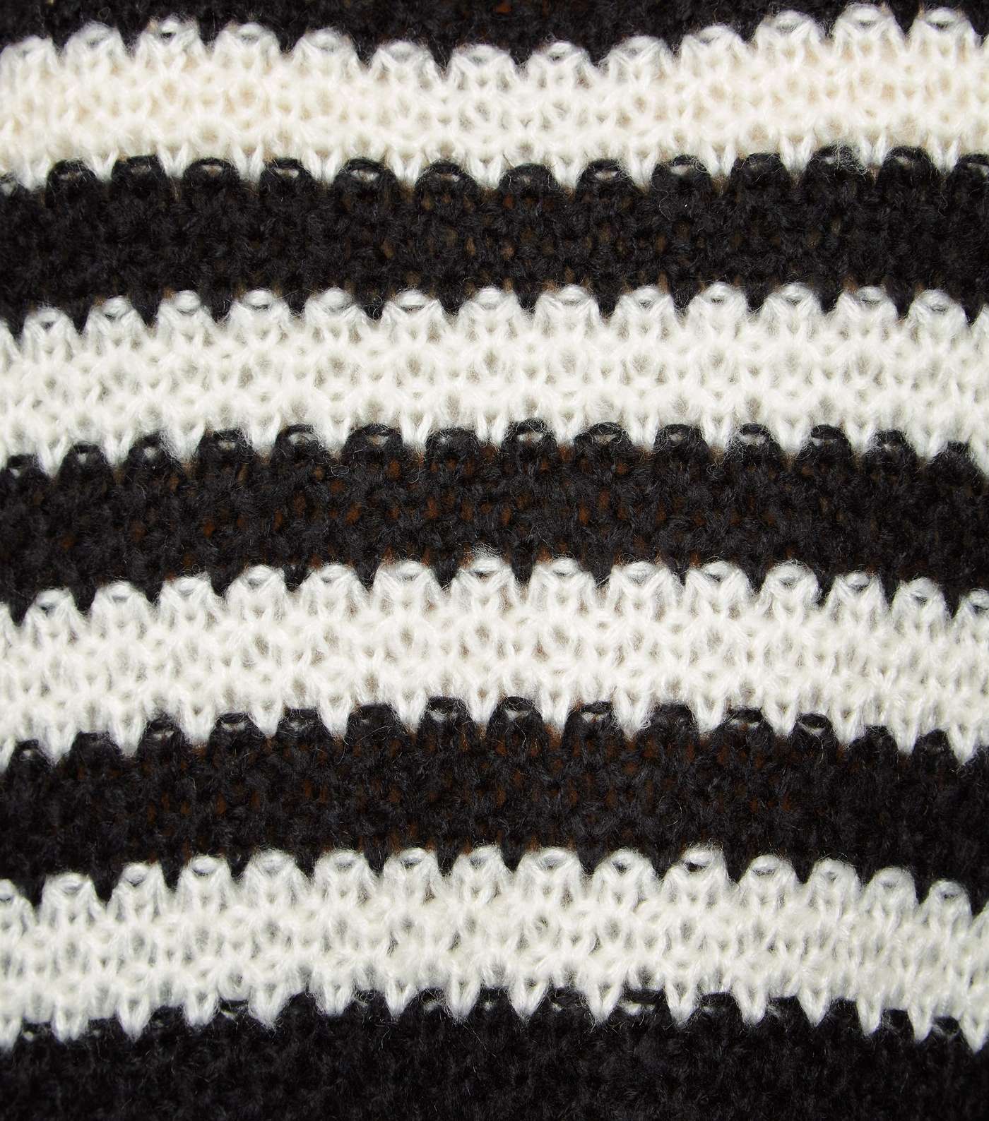 Urban Bliss Black Stripe Waffle Knit Jumper Image 6
