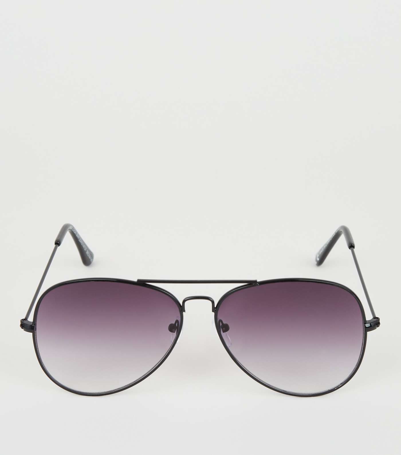 Black Thin Frame Pilot Sunglasses Image 3