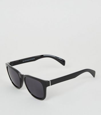 new look retro sunglasses in black