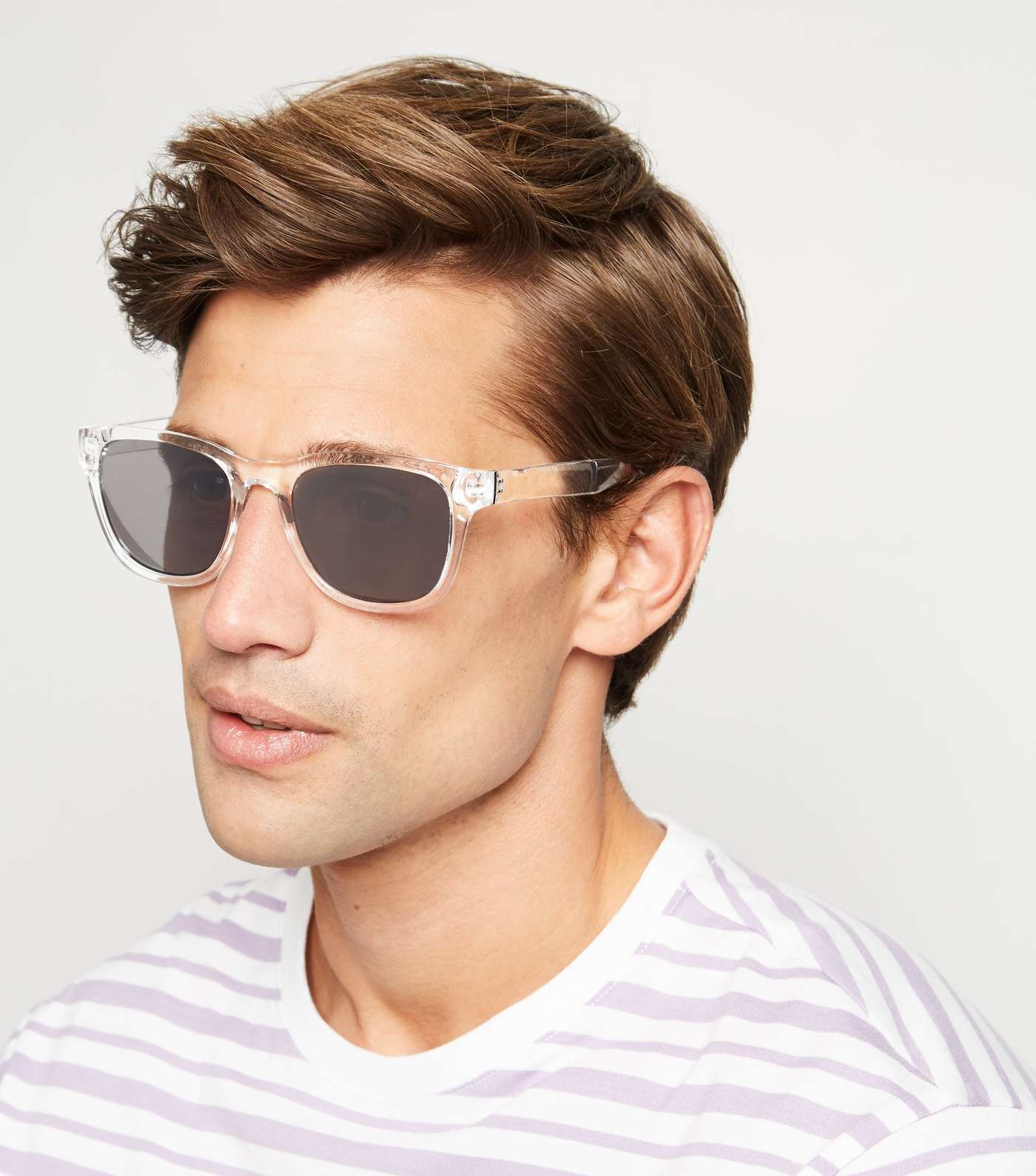 Clear Retro Tinted Sunglasses Image 2