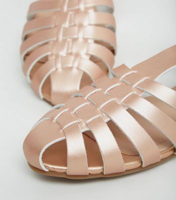 Chalk Buckled Caged Sandals - CHARLES & KEITH KR