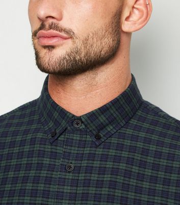 dark green check shirt