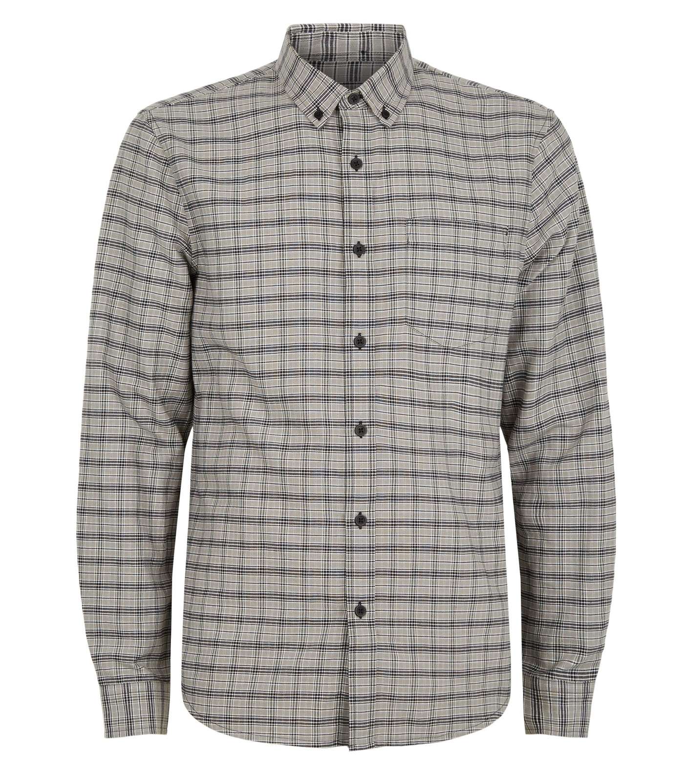 Grey Check Long Sleeve Shirt Image 4