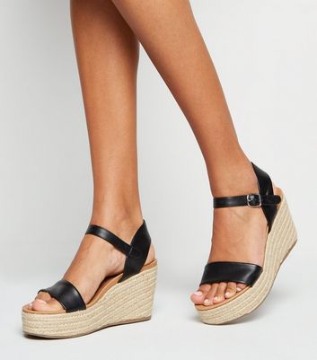 new look black wedge sandals