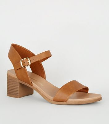 brown leather high heel sandals