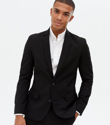 Image of Black Skinny Fit Suit Jacket New Look