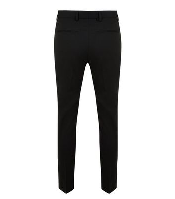 black skinny suit pants
