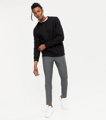 Dark Grey Skinny Fit Suit Trousers 
