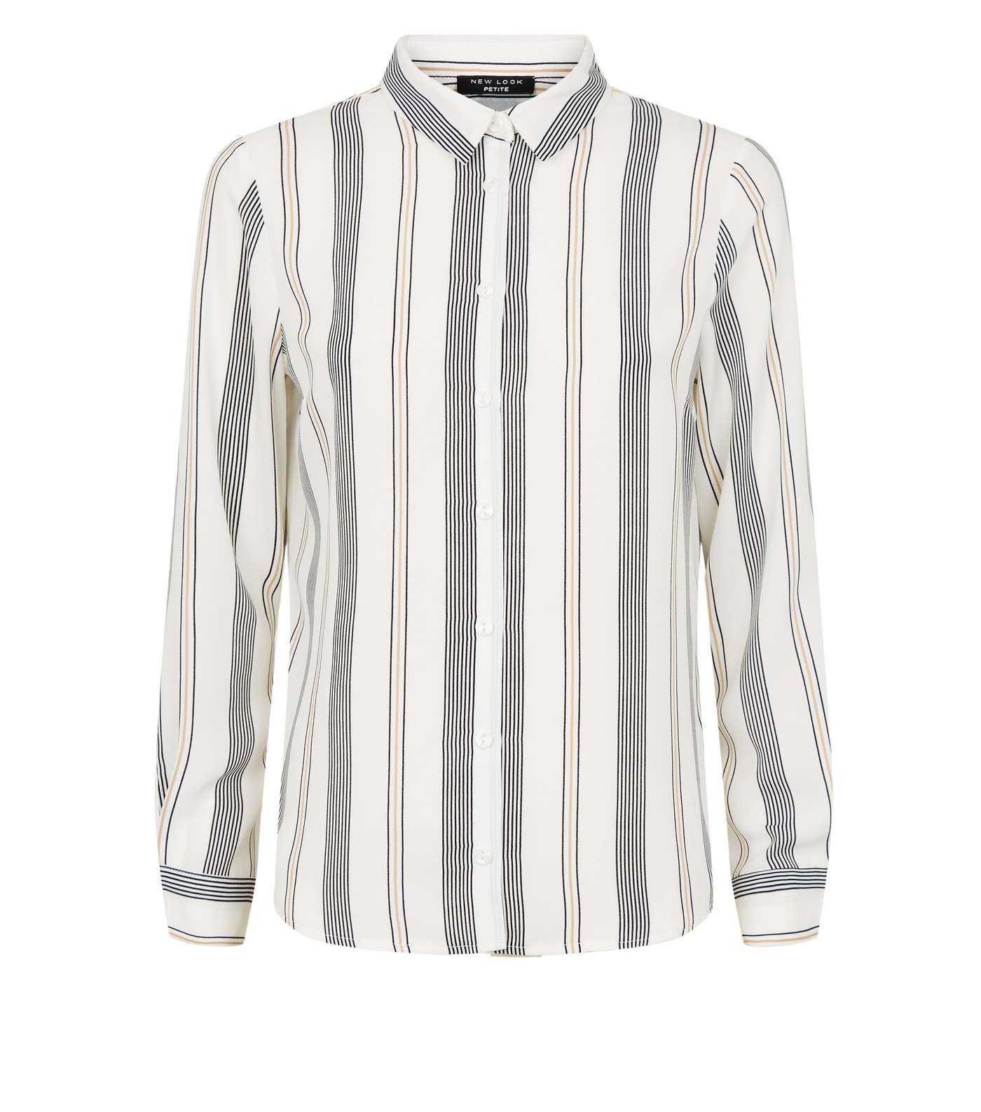 Petite White Stripe Long Sleeve Shirt Image 4
