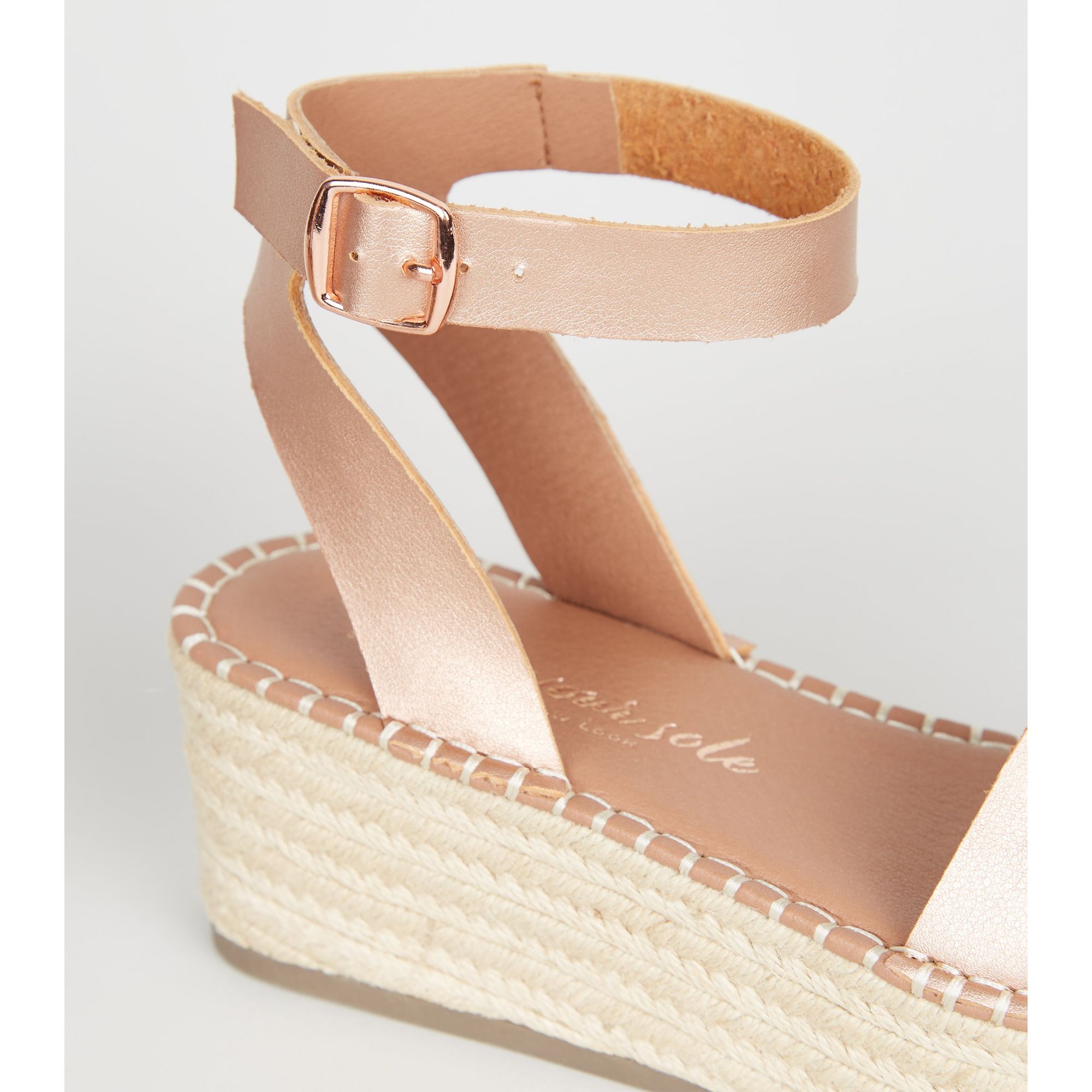 wide fit tan flat sandals