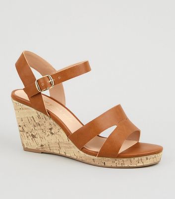 Tan sales cork wedges