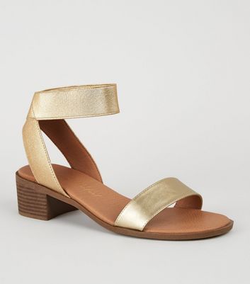 new look wide fit gold shoes