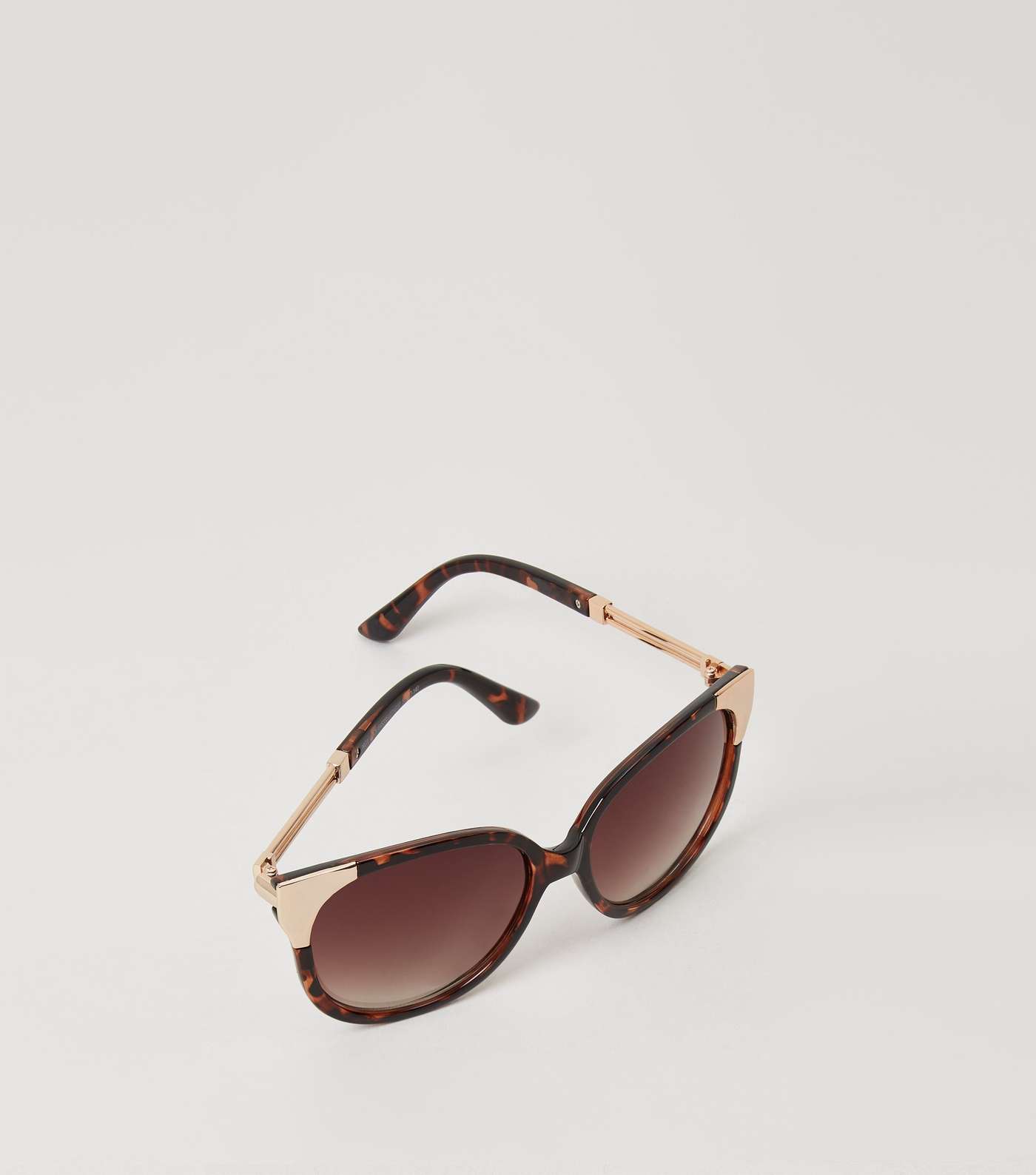 Dark Brown Metal Trim Sunglasses Image 3