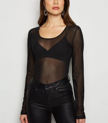 mesh top over bralette