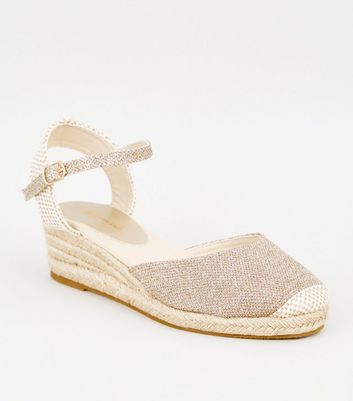 espadrilles compensees dorees