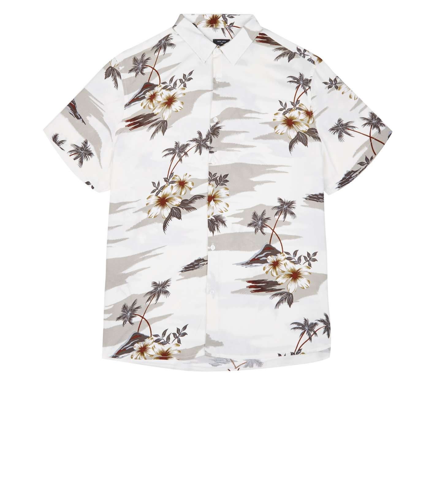 Plus Size Off White Hawaiian Shirt Image 4