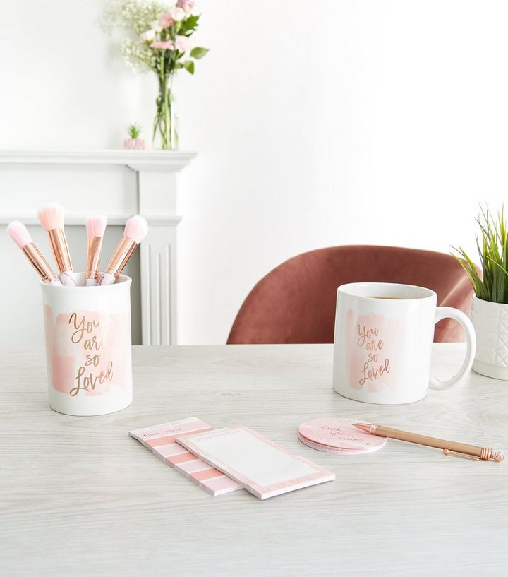 Pale Pink Mug and Notepad Gift Set