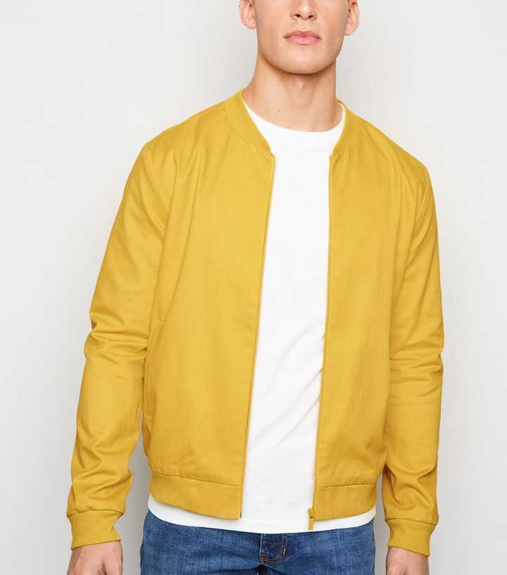 Yellow Classic Bomber Jacket | New Look