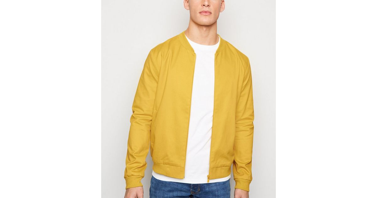 Yellow Classic Bomber Jacket | New Look