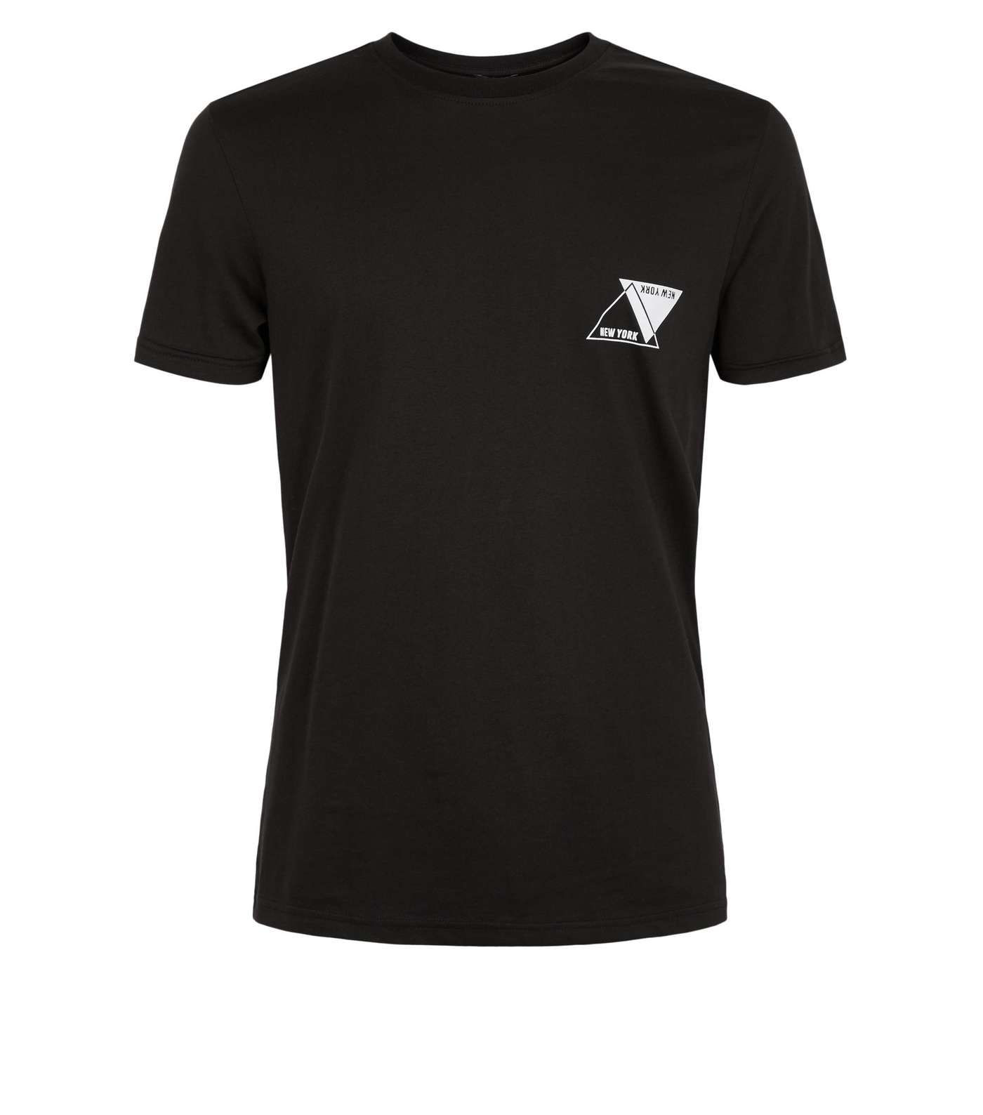 Black Triangle New York Slogan T-Shirt Image 4