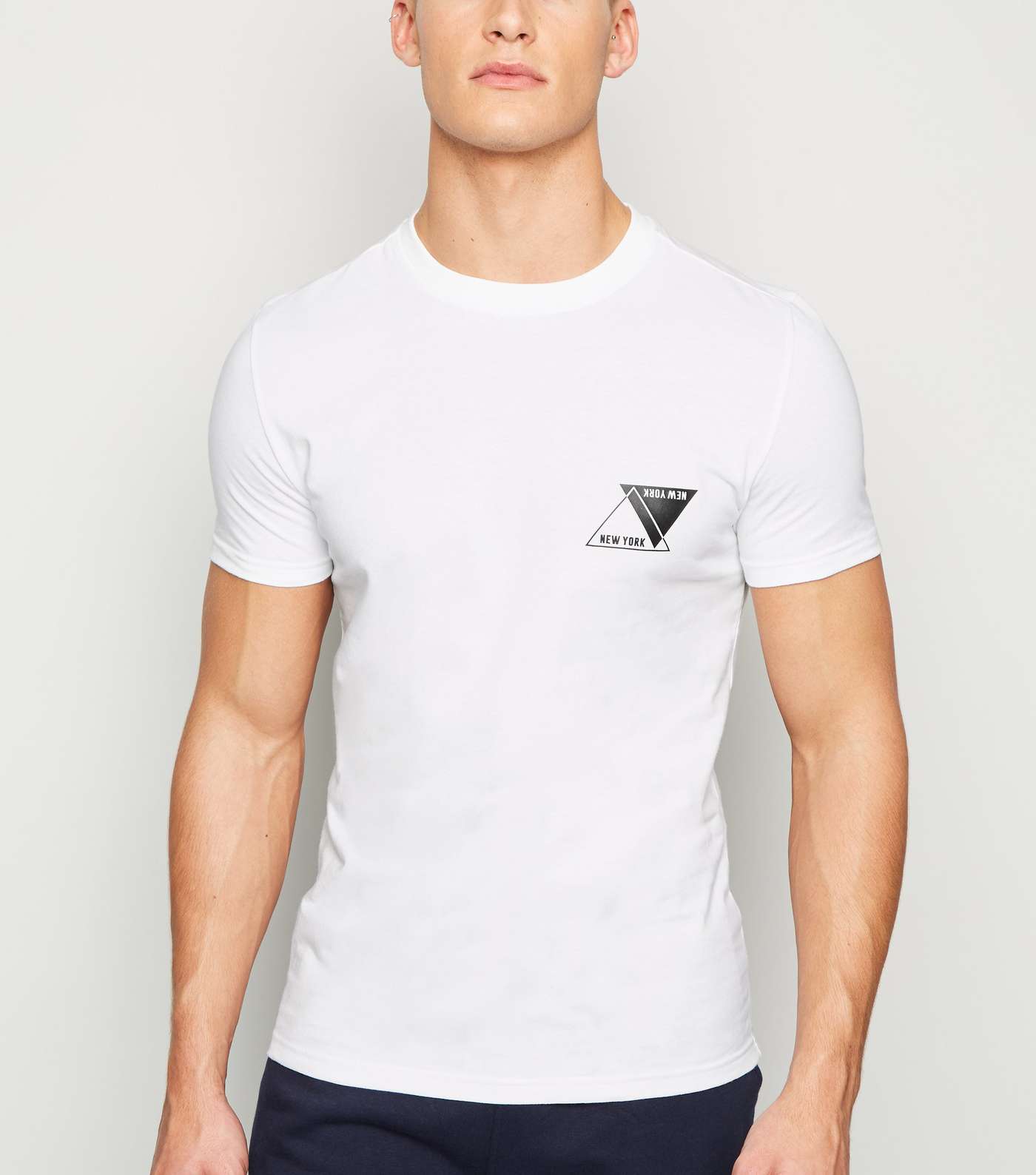 White Triangle New York Slogan T-Shirt