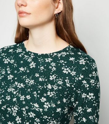 green skater dress new look