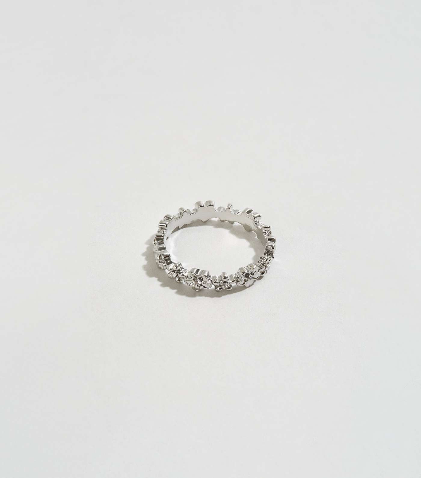 Silver Linked Flower Ring