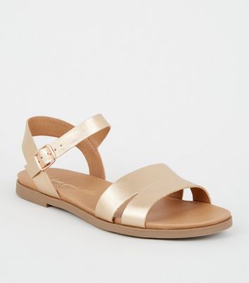 New look rose gold best sale flat sandals