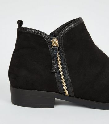 extra wide black ankle boots