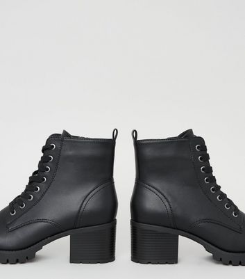 womens black leather biker boots
