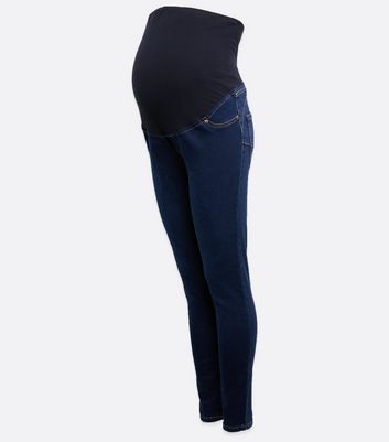 Maternity Indigo Over Bump Lift & Shape Emilee Jeggings New Look