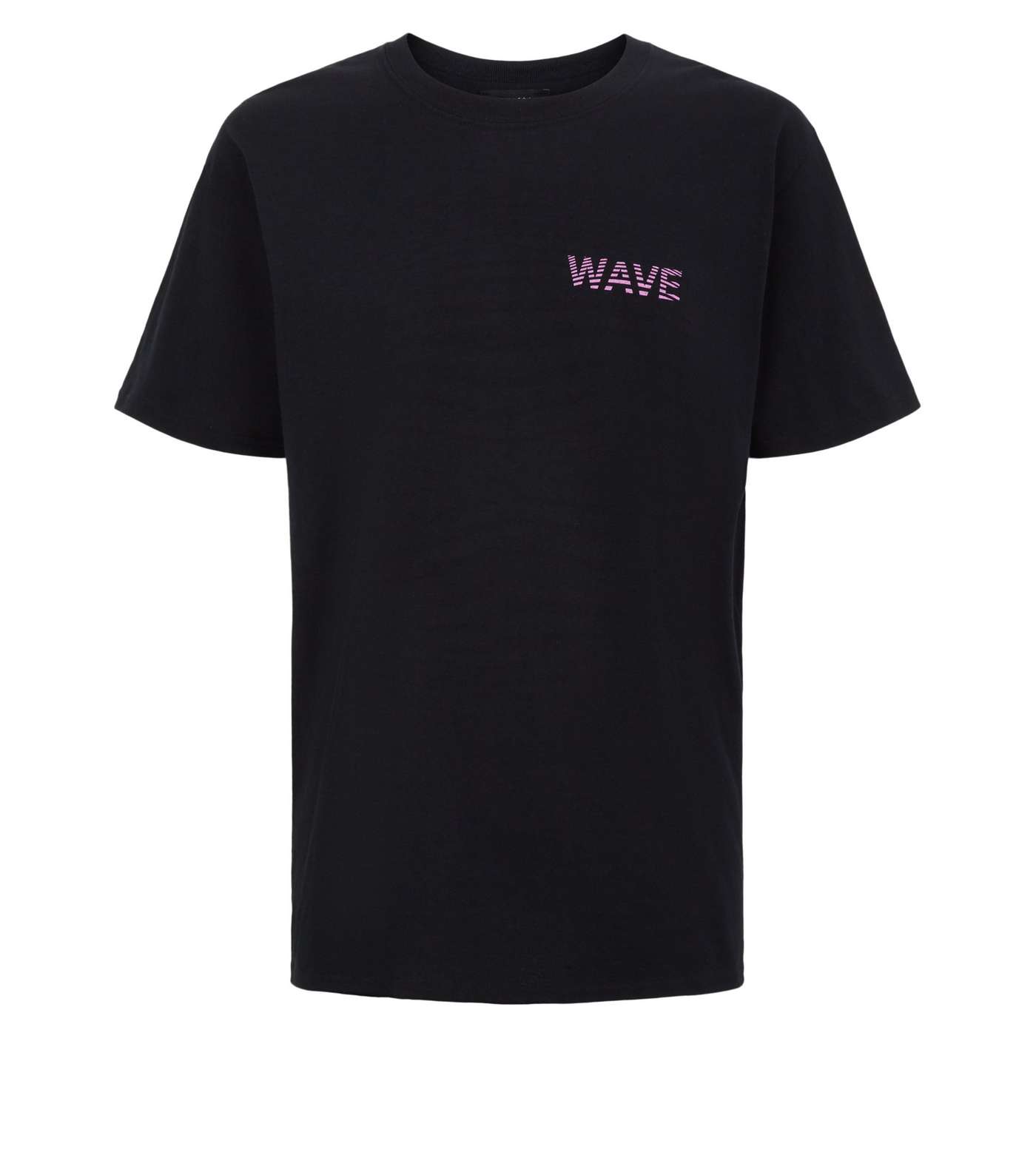 Black Wave Slogan Oversized T-Shirt Image 4