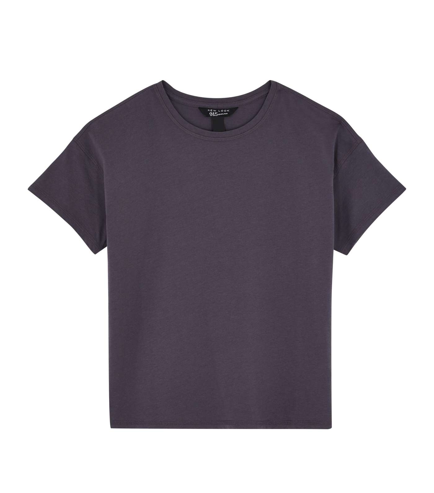 Girls Dark Grey Cotton T-Shirt Image 5