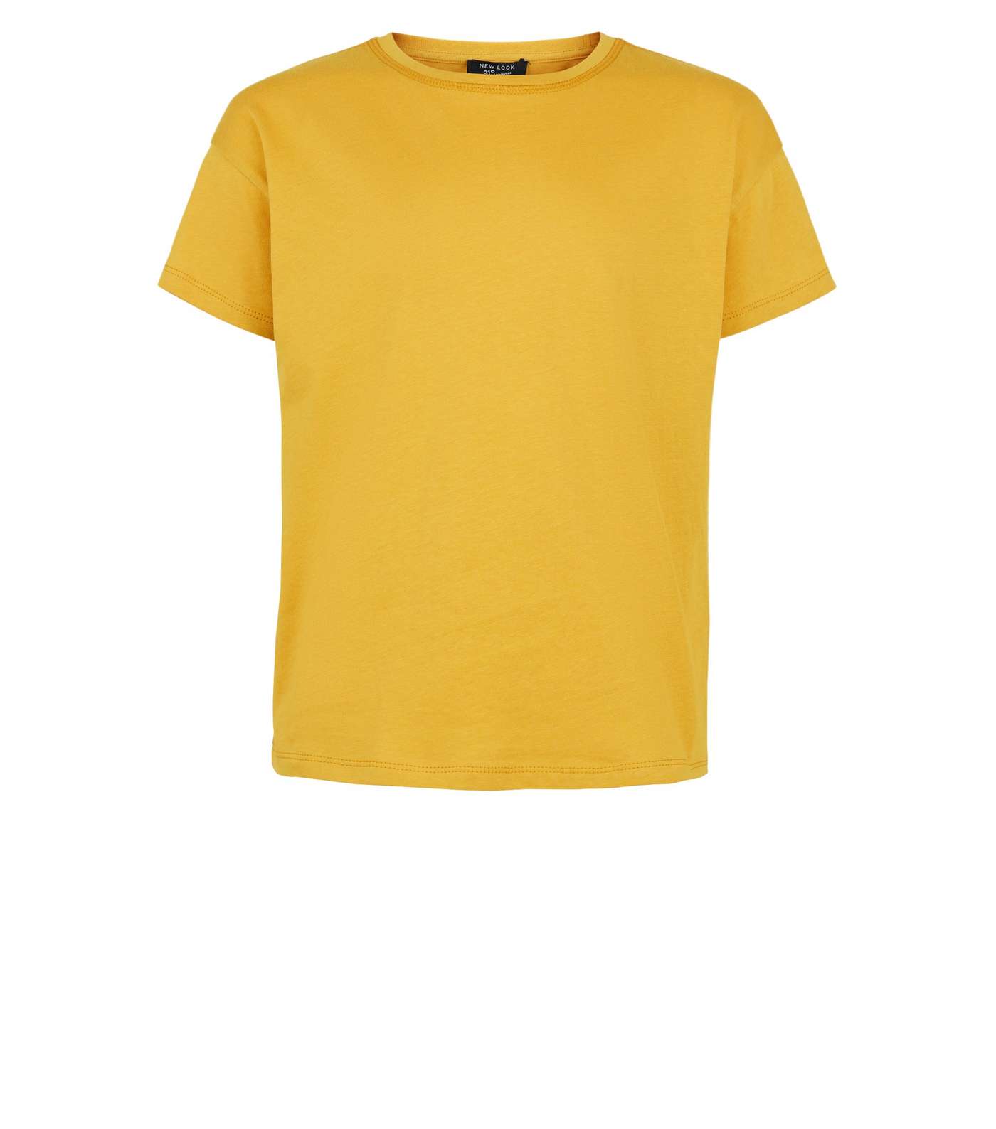 Girls Mustard Cotton T-Shirt Image 4