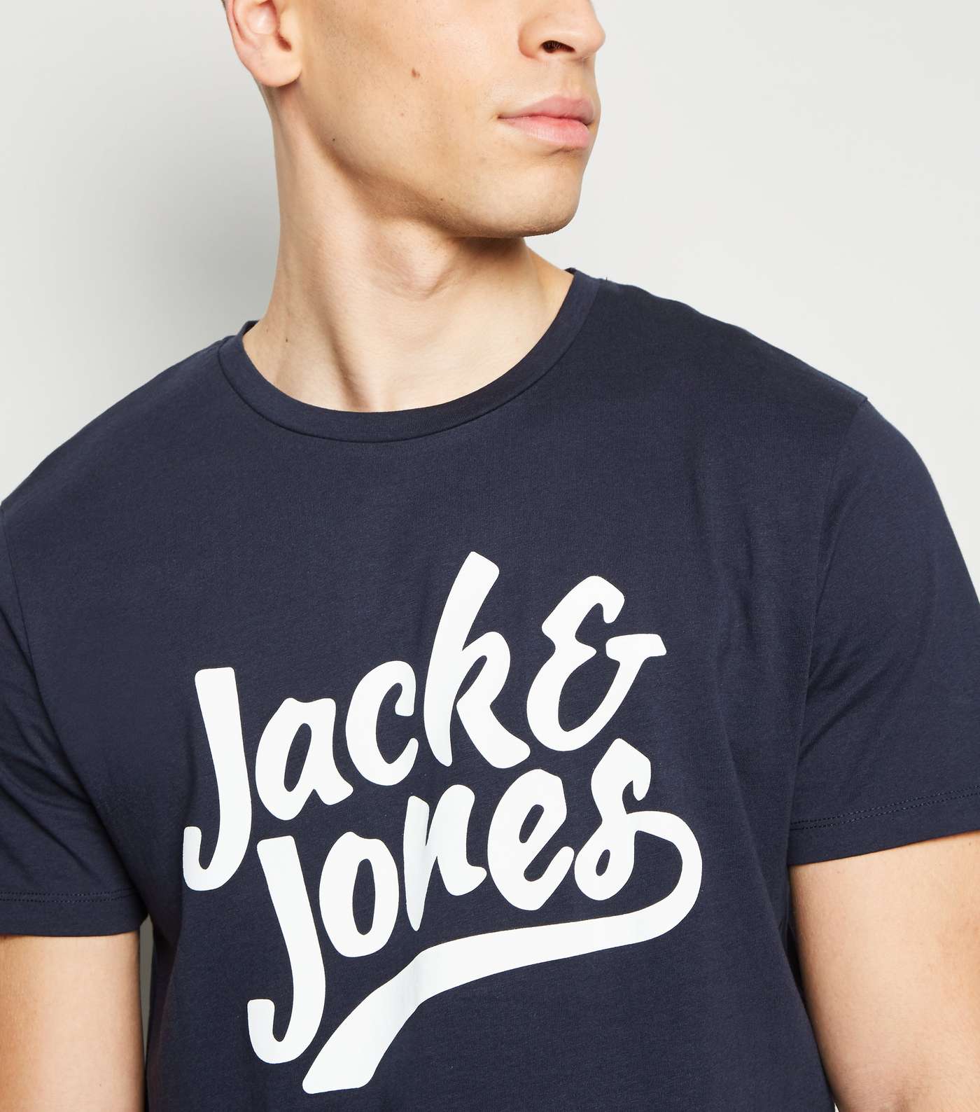 Jack & Jones Navy Crew Neck T-Shirt Image 5