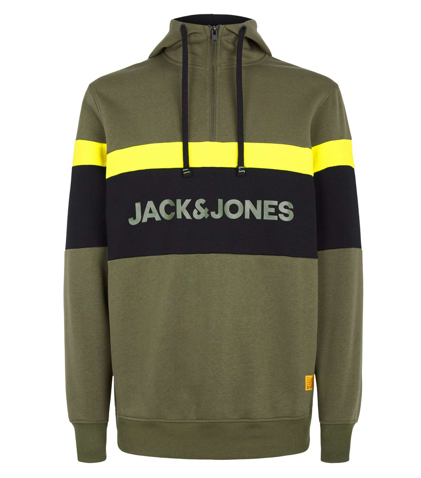 Jack & Jones Olive Zip Neck Sweatshirt Image 4