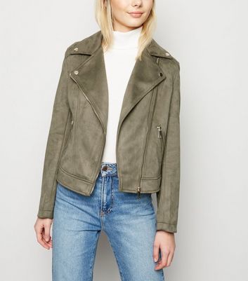 suede jacket khaki