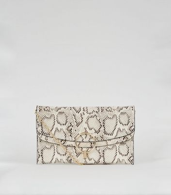 Brown Faux Snake Ring Clutch Bag New Look Vegan shop for Brown Faux Snake Ring Clutch Bag New Look Vegan at Shopo