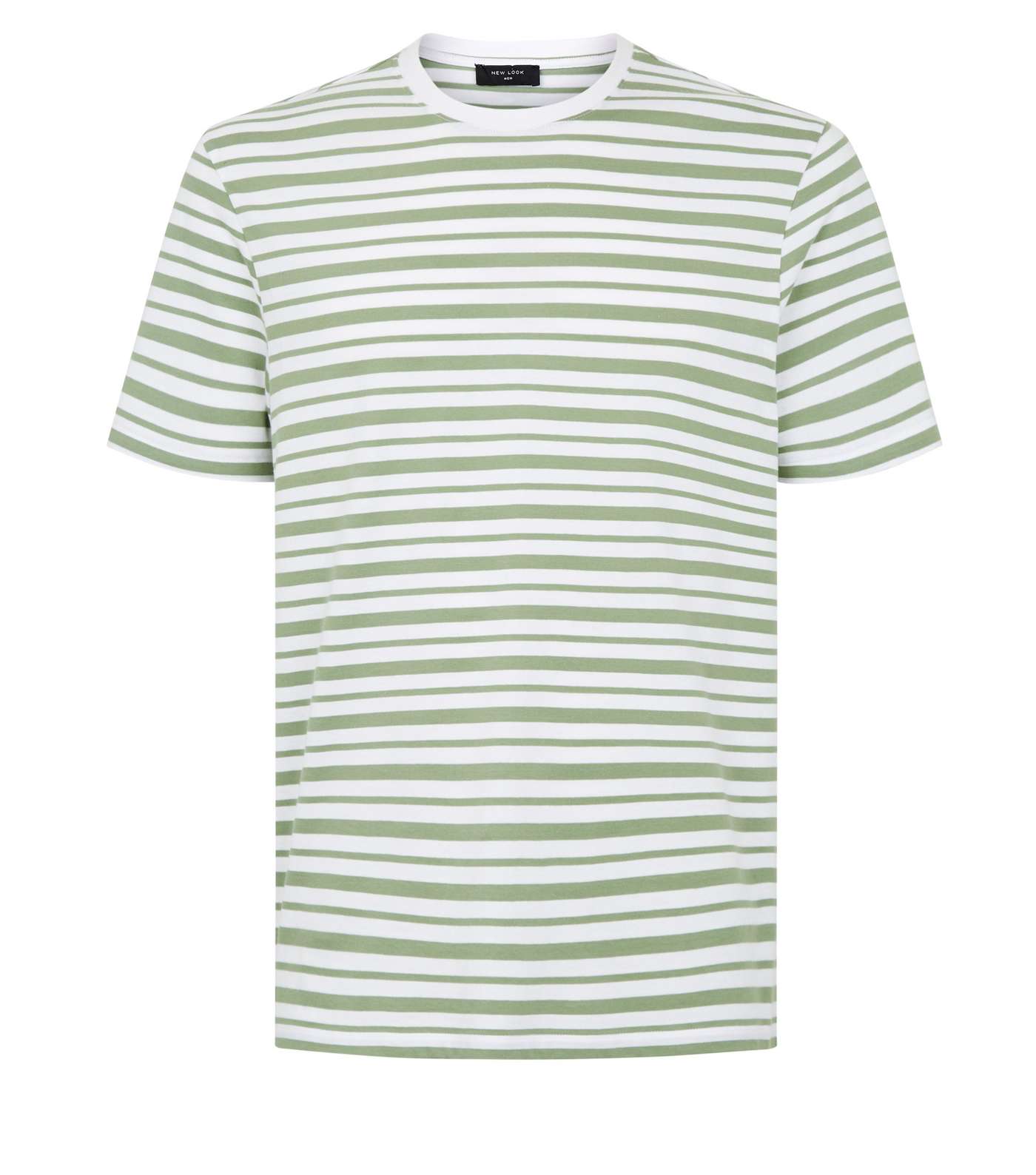 Olive Stripe Short Sleeve T-Shirt Image 4