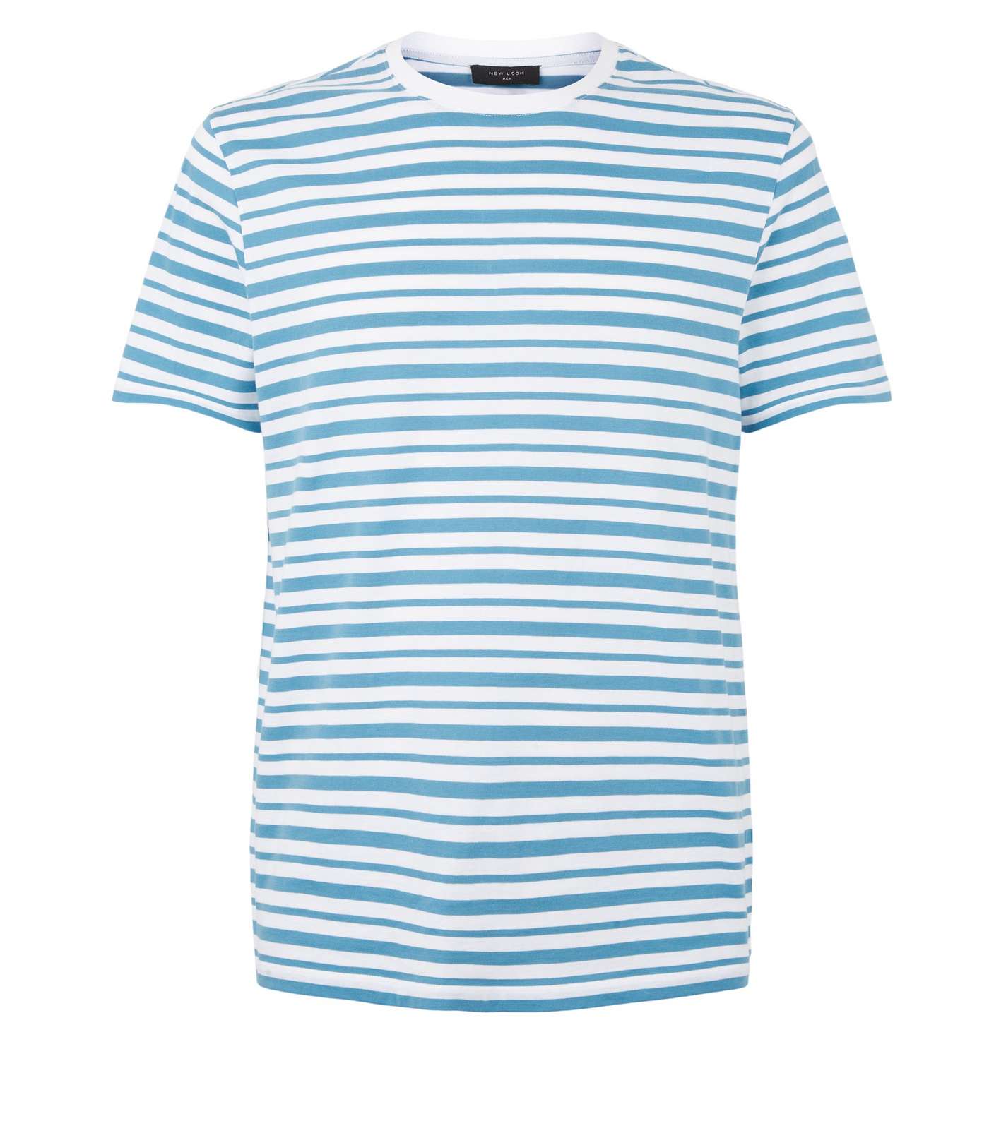 Bright Blue Stripe Short Sleeve T-Shirt Image 4