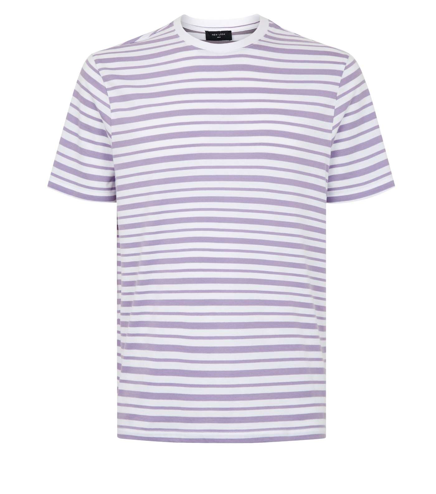 Lilac Stripe Short Sleeve T-Shirt Image 4