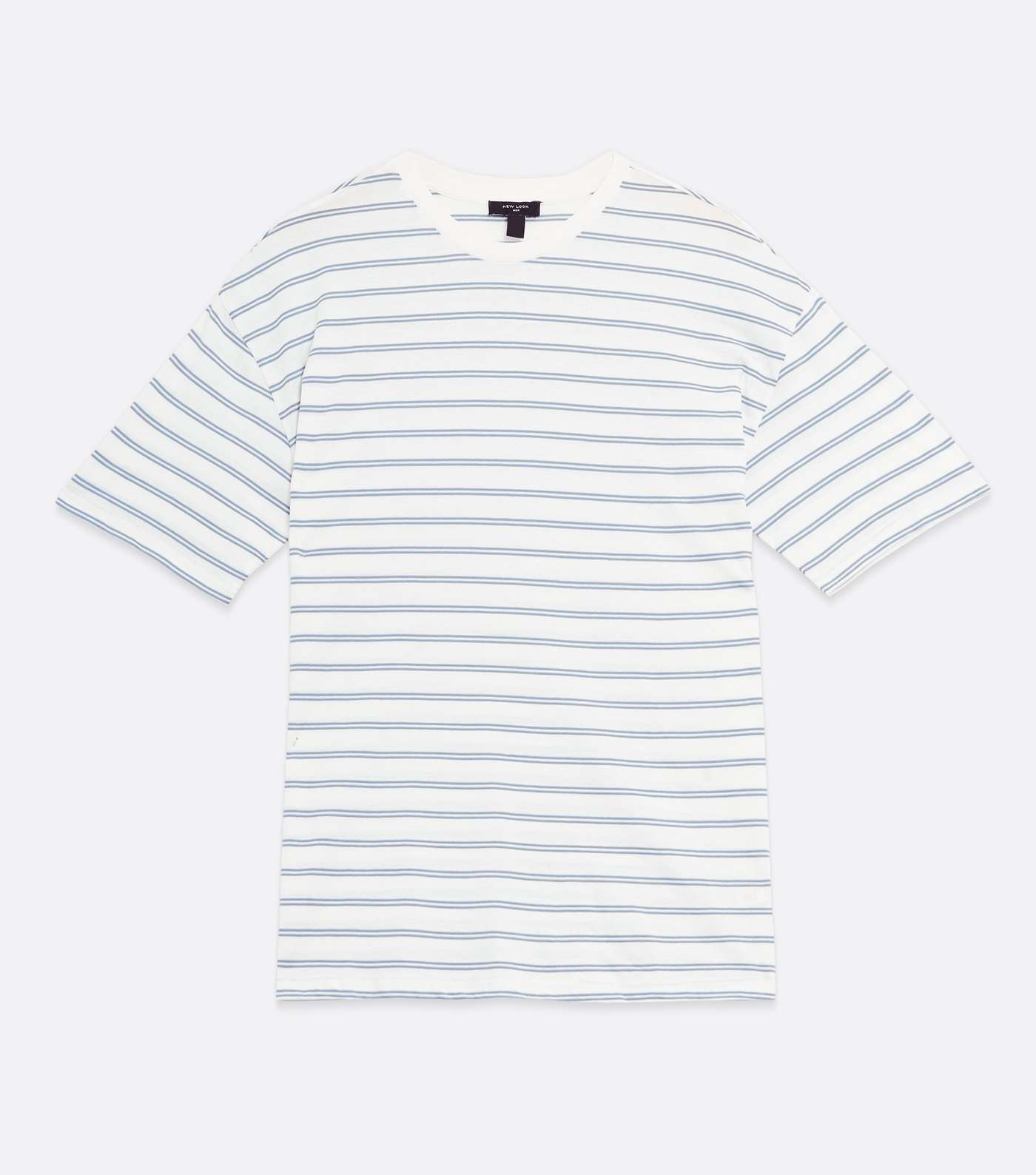 Off White Stripe Oversized T-Shirt Image 5