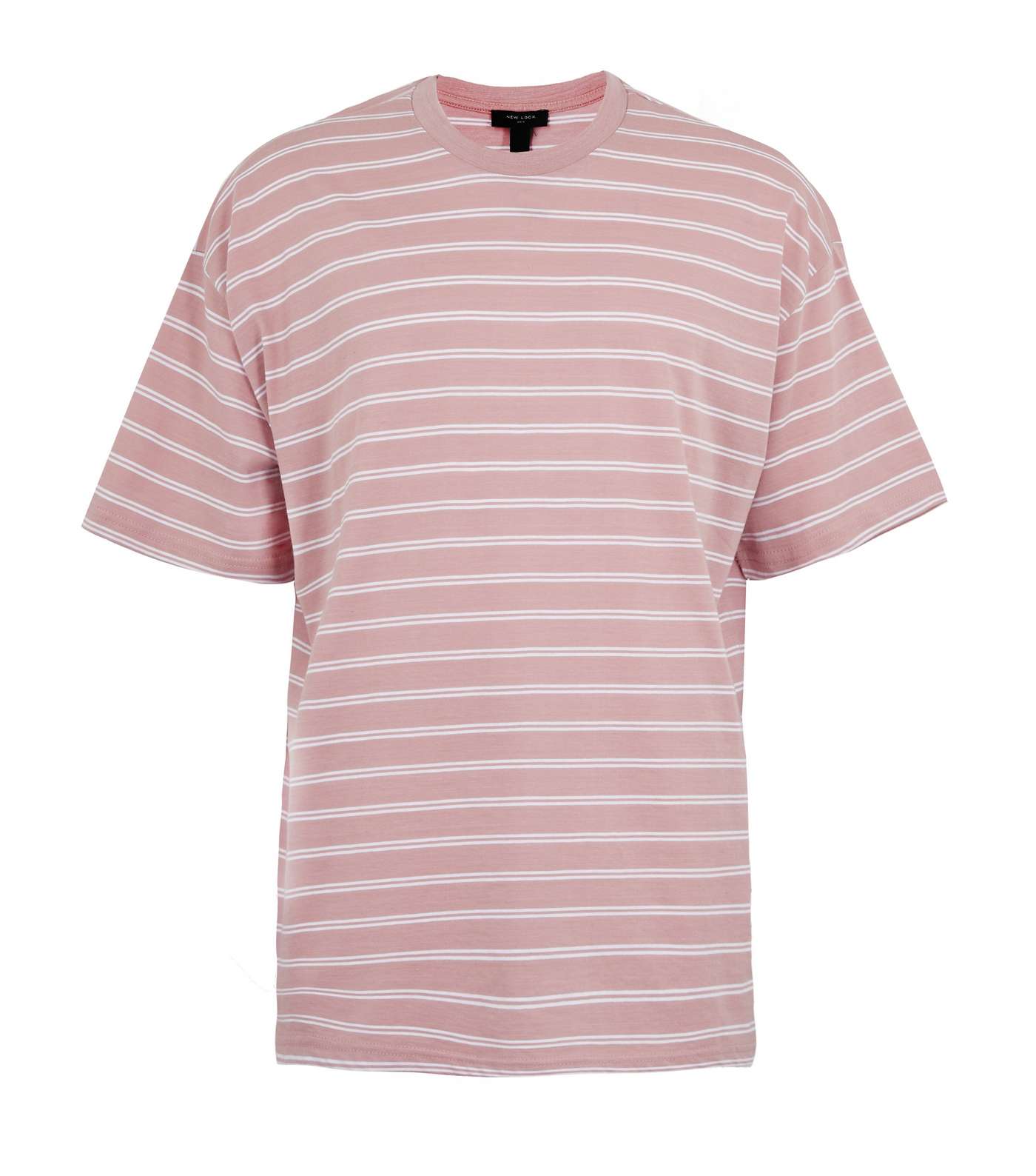 Pink Stripe Oversized Crew T-Shirt