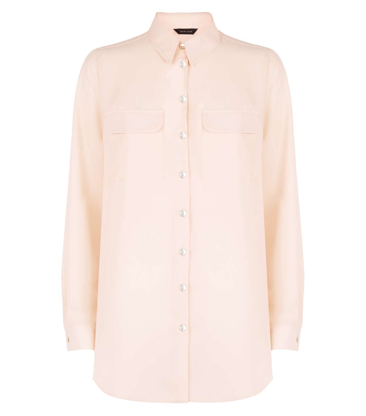 Pale Pink Utility Pocket Long Sleeve Shirt Image 4