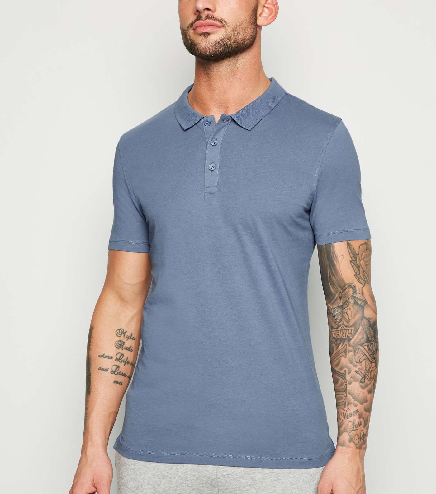 Blue Muscle Fit Polo Shirt