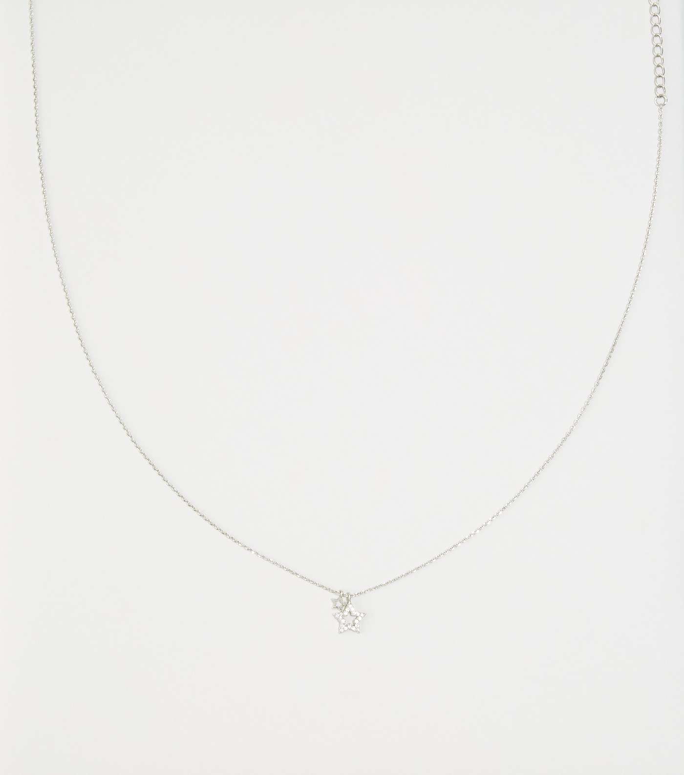 Silver Cubic Zirconia Star Necklace