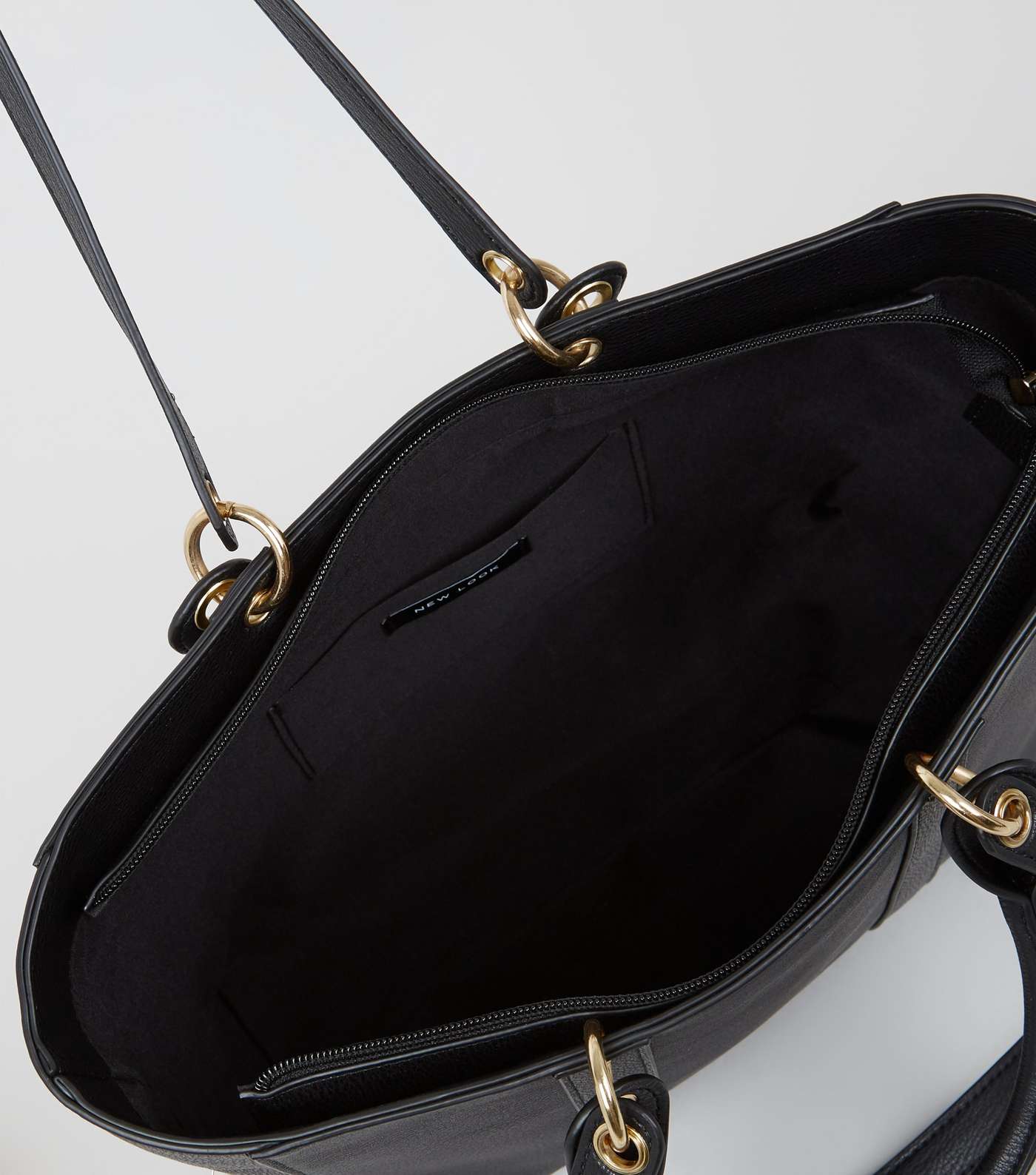 Black Double Handle Tote Bag Image 3