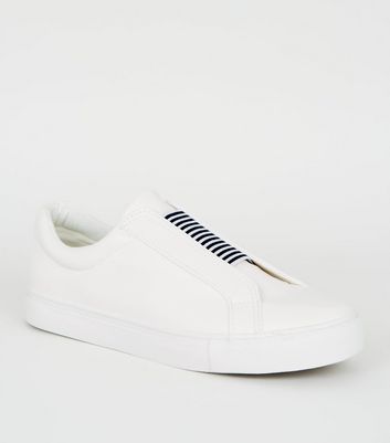 new look slip on trainers